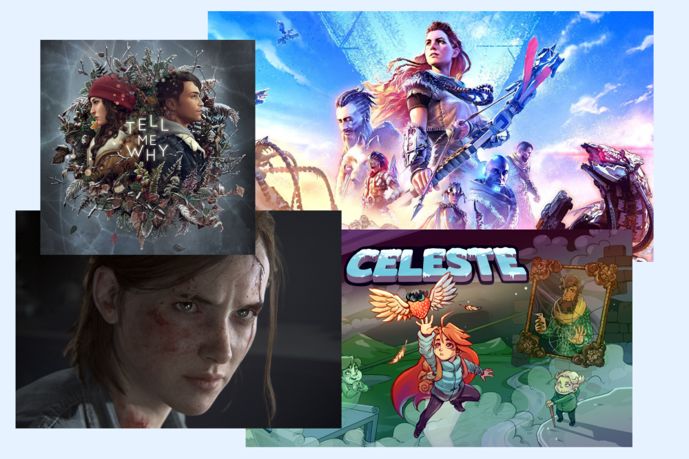 Images of the mentioned video games that handle representation very well