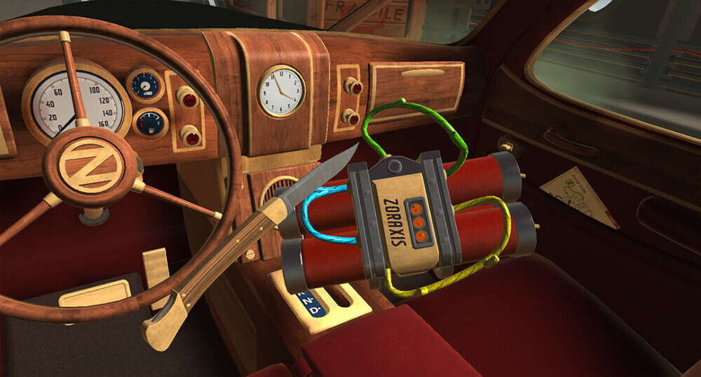 I Expect You To Die VR gameplay of cutting a wire to diffuse a bomb