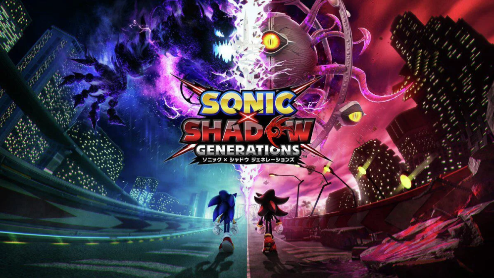 Japanese Key Art for Sonic X Shadow Generations featuring the Time Eater & Black Doom