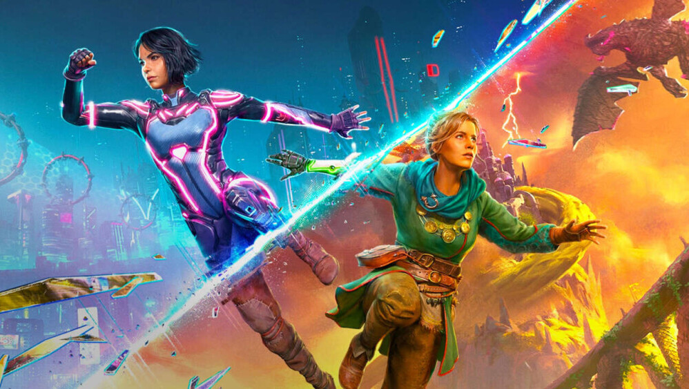 Split Fiction Key Art with Zoe and Milo